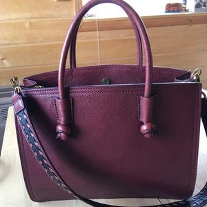 Fossil Skyler Satchel in Cabernet